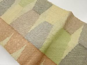 紗 幾何学模様織出し名古屋帯